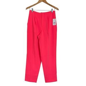 A New Day Women's High Waisted Slim Stretch Tapered Leg Pants Size 4 Coral NWT